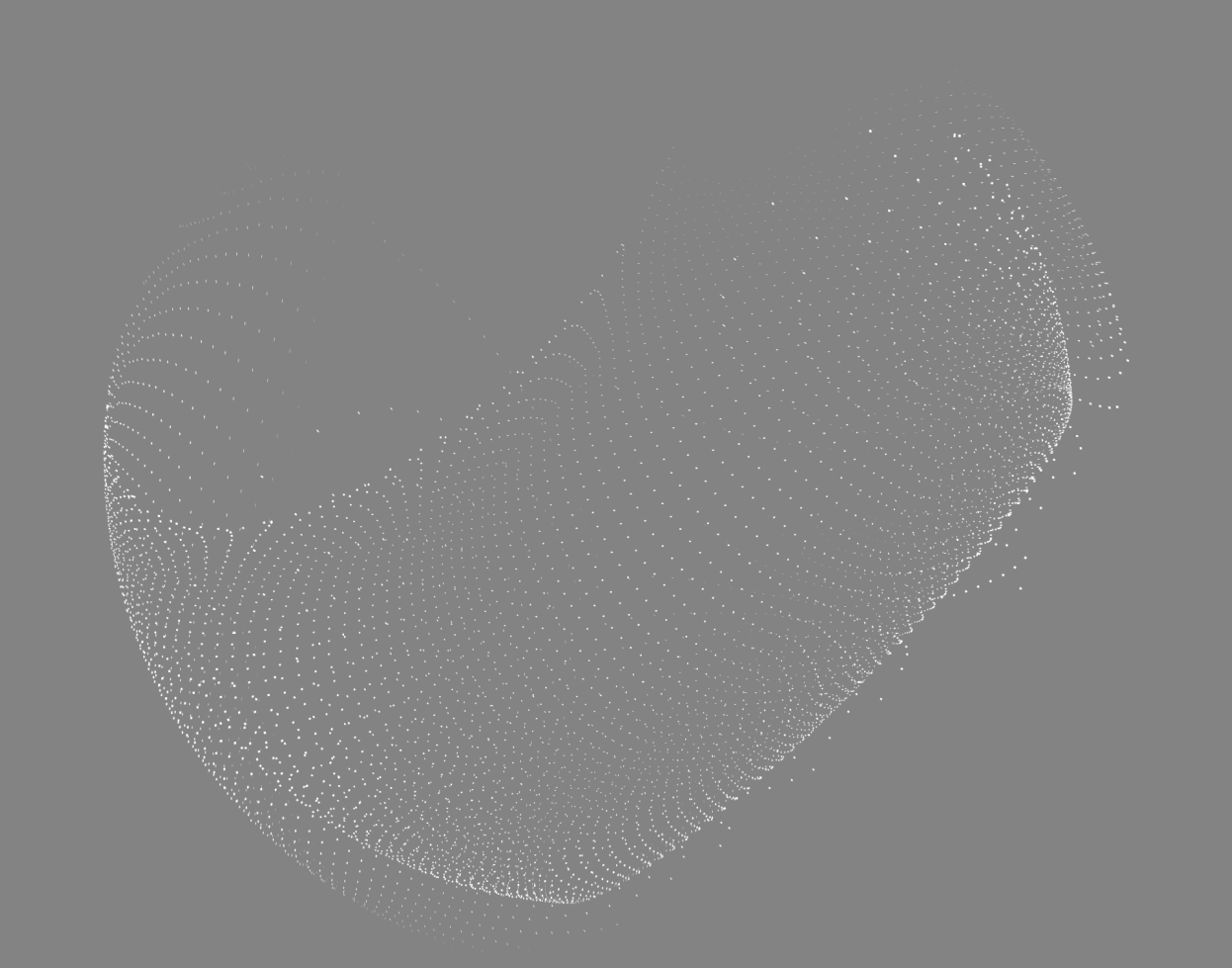 3D wave-like mesh formed by numerous small white dots on a black background.